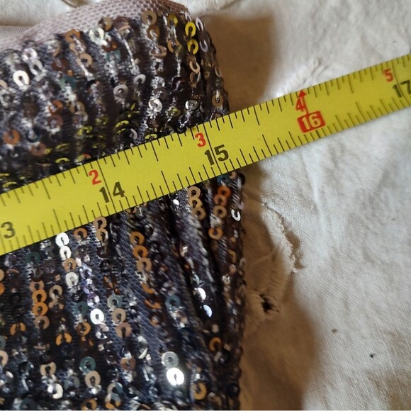 Guess Silver Ombre One Shoulder Sequin Mini Dress Sze S NWT Party Cocktail Dress - Picture 8 of 10
